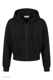 Vivisence 9009 bluza rozpinana z kapturem krótki fason czarny