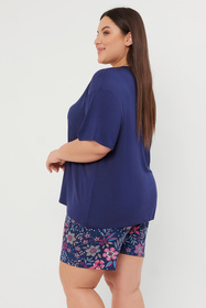 Piżama Italian Fashion Wista kr.r. kr.sp.  granat/druk