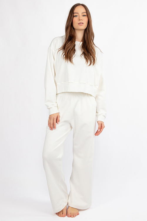 Komplet bluza+spodnie Dkaren DK-K-B23 ecru