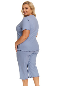 Doctor Nap PB.7468 piżama damska bawełniana 3/4 sky blue