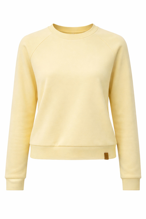 Vivisence 9004 bluza nierozpinana z okrągłym dekoltem bananowy