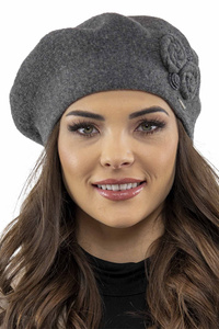 Vivisence 7037 Nakrycie głowy beret, ciemnoszary
