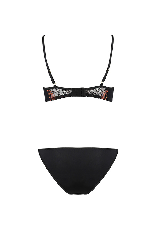 Nocna komplet półbiustonosz + figi Casmir Mirella set black