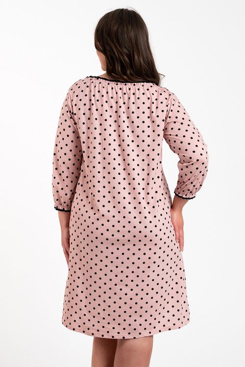 Nocna koszula Italian Fashion Margo r.3/4 druk/różowy