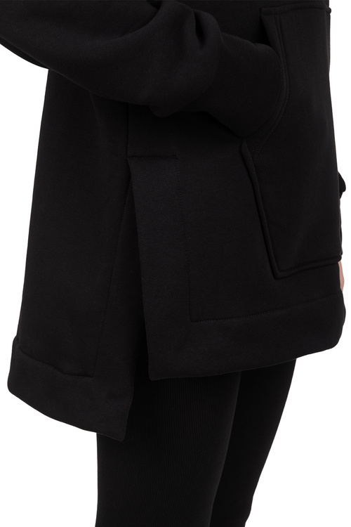 Vivisence 9006 bluza z kapturem, miękka bawełna czarny