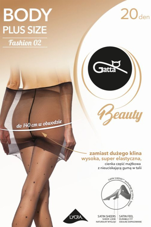 Rajstopy Gatta Body Plus Size 02 nero