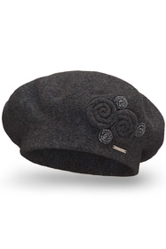 Vivisence 7037 Nakrycie głowy beret, ciemnoszary