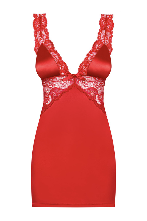 Obsessive Secred chemise Nocna komplet koszulka + stringi, czerwony