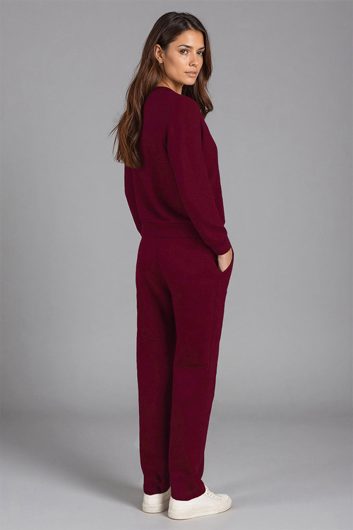 Komplet bluza+spodnie Vivisence 9205kmpl bordowy