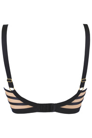 Axami V-11841 biustonosz miękki haftowany czarno-beżowy