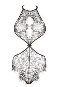 Beauty Night Jordana teddy body z koronką i siateczką black