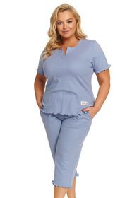Doctor Nap PB.7468 piżama damska bawełniana 3/4 sky blue