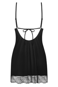 Komplet koszulka + stringi Obsessive Lobellis chemise & thong czarny 