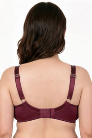 Vivisence 1090 biustonosz miękki z siateczki, na fiszbinach bordowy