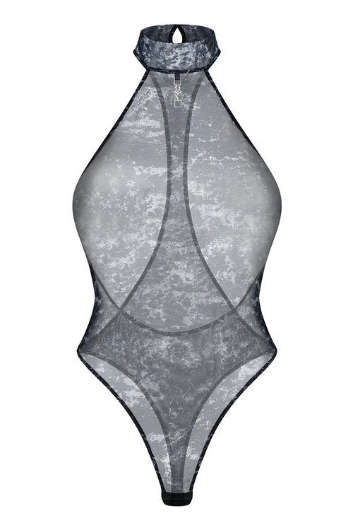 Obsessive Corrosis teddy body z wycięciami i golfem black
