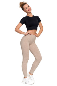 Moraj RDL2300-005 legginsy ocieplane, miękki meszek beige