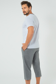 Piżama Italian Fashion Junak kr.r. sp.3/4 j.melanż/śr.melanż 