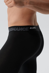 Atlantic BML-016 legginsy męskie bambusowe dopasowane czarny