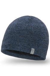 Pamami 14001 czapka męska z podszewką granatowy melanż