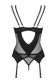 Gorset sexy Obsessive Nesari corset czarny
