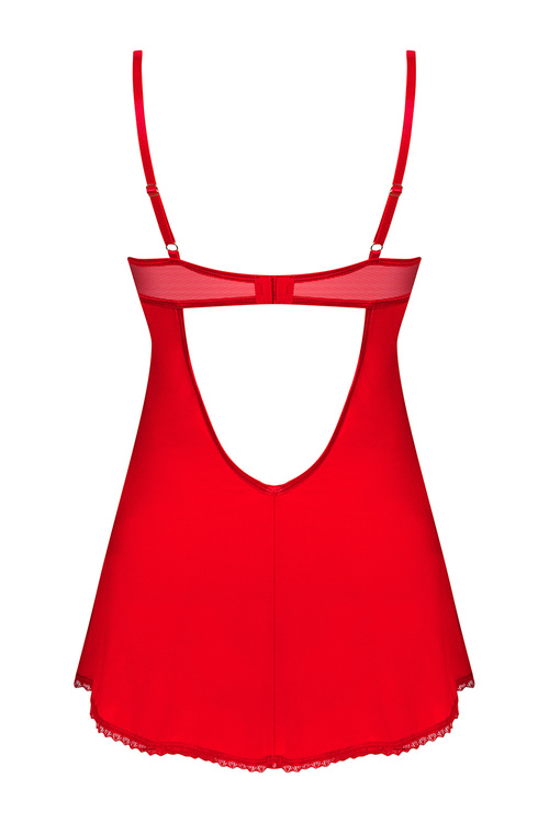 Nocna komplet koszulka + stringi Obsessive Ingridia chemise czerwony