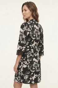 Vivisence 2059 komplet koszulka i peniuar z modalu czarny