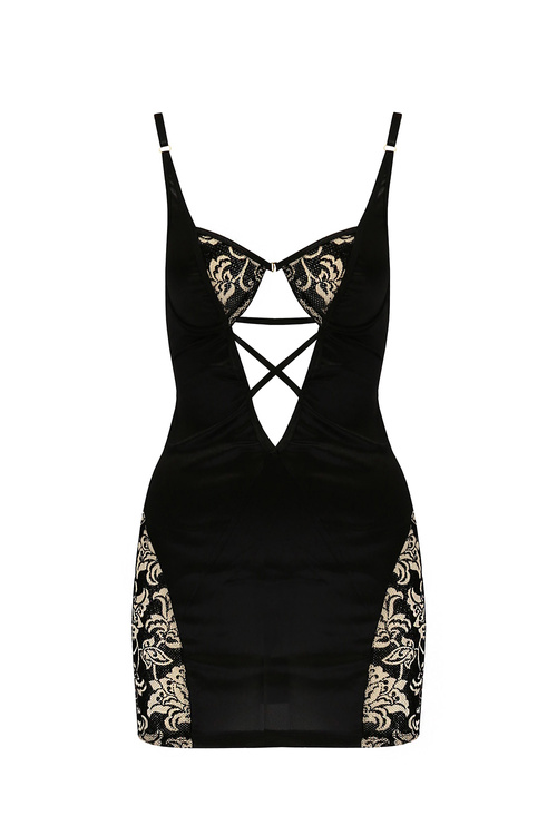 Nocna komplet koszulka + stringi Casmir Victoria chemise black 