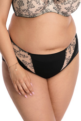 Wysokie figi Nessa Tatuaż N02 beżowo-czarny