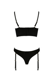 Nocna komplet biustonosz + stringi Casmir Lara set black