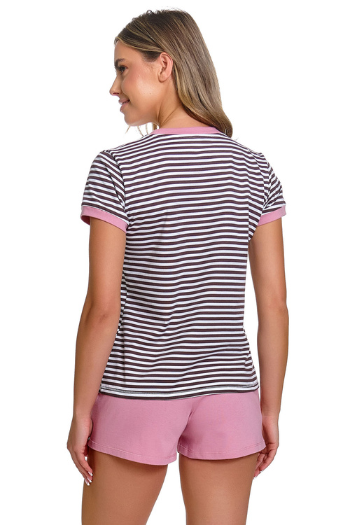Doctor Nap PM.7403 piżama damska z kieszeniami choco rose