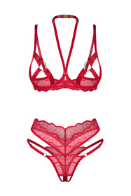 Komplet biustonosz + stringi Obsessive Cupide Desir 2-pcs set red