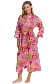 Doctor Nap SWW.7430 szlafrok bawełniany wiązany hawaii