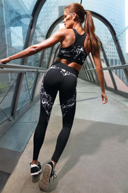 Legginsy fitness Reviver L9045/0 czarny