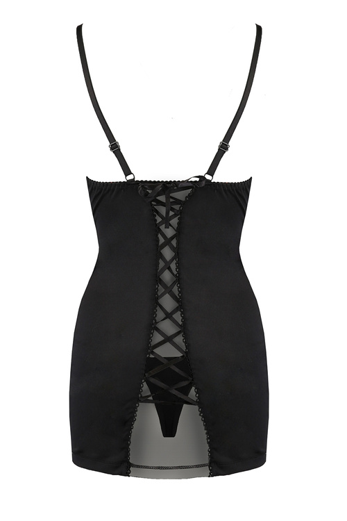Nocna komplet koszulka + stringi Avanua Melek chemise black