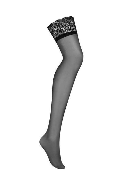 Wyrób pończoszniczy pończochy do pasa Obsessive Chemeris stockings czarny