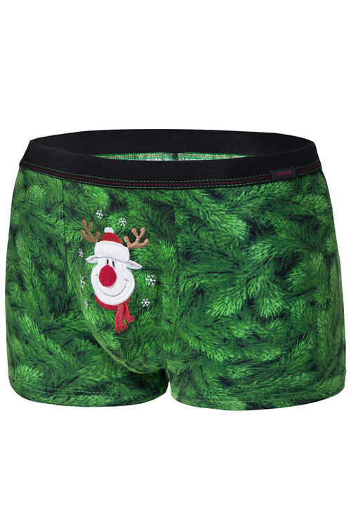 Cornette Merry Christmas Rudolph 047/59 Majtki bokserki, zielony