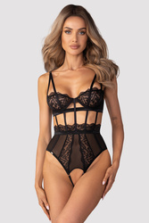 Body sexy Obsessive Hersis crotchless teddy black