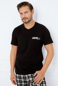 Piżama Italian Fashion Klark kr.r. kr.sp. czarny/druk