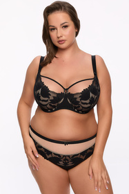 Biustonosz półusztywniany Gaia 1134M Keto Maxi czarny