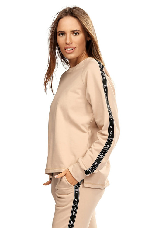 Bluza nierozpinana Reviver F5593 beżowy