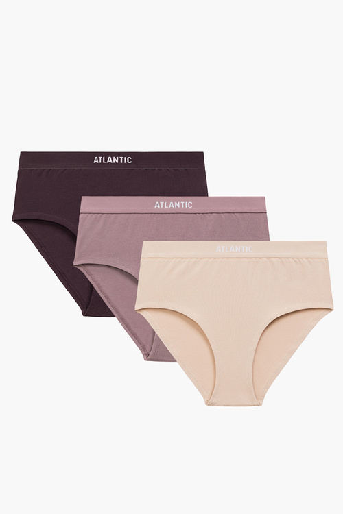 Figi Atlantic 3CLP-009 3-pack różowy/wino/beżowy