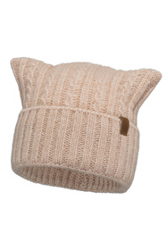 Czapka z uszami kota Vivisence 70117 beżowy