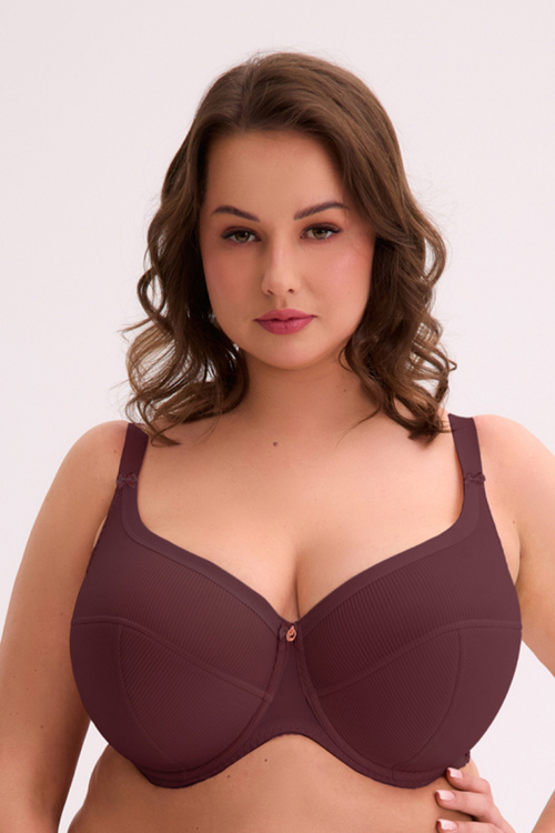 Gaia 1058M Sonia Maxi Biustonosz półusztywniany, bordowy