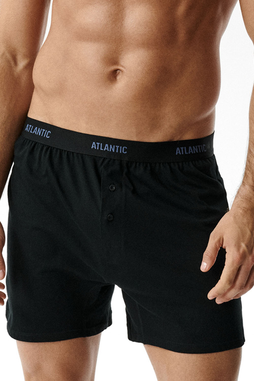 Atlantic 2MBX-0255 bokserki męskie 2-pack luźny krój, czarny/denim