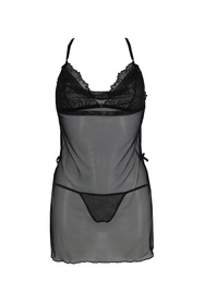 Nocna komplet koszulka + stringi Passion Deliena chemise black
