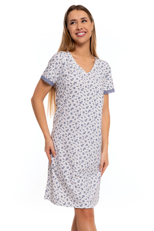 Moraj PDK2900-015 MAXI koszula nocna z dekoltem w serek patt 1-biały