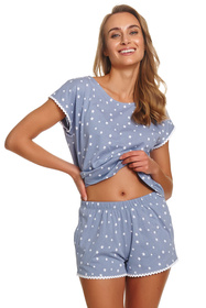 Doctor Nap PM.4401 piżama damska bawełniana z kieszeniami stardust