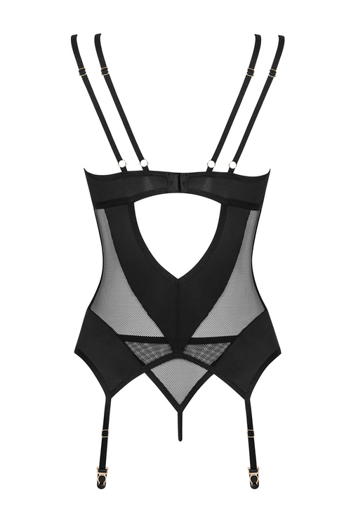 Gorset sexy Obsessive Nesari corset czarny