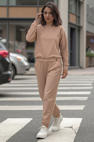 Bluza nierozpinana Vivisence 9004 beżowy