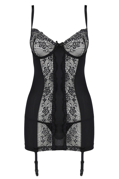 Nocna komplet koszulka + stringi Avanua Aya chemise black 